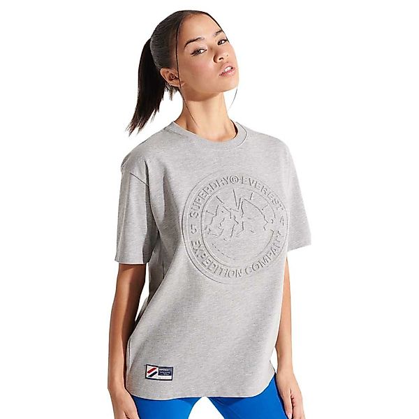 Superdry Expedition Embossed Kurzarm T-shirt M Grey Marl günstig online kaufen