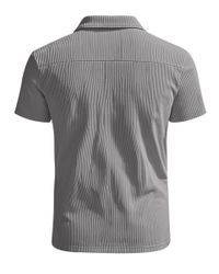 Allthemen Poloshirt mit Cord-Struktur Halbzip Kurzarmshirt günstig online kaufen