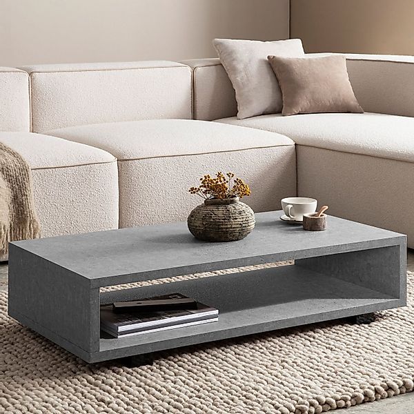 FINEBUY Couchtisch FB59783 100 cm Wohnzimmertisch Sofatisch Stauraum Groß K günstig online kaufen