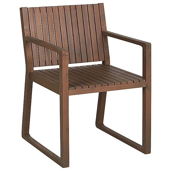 Beliani Gartenstuhl Dunkler Holzfarbton 59x54x80 günstig online kaufen