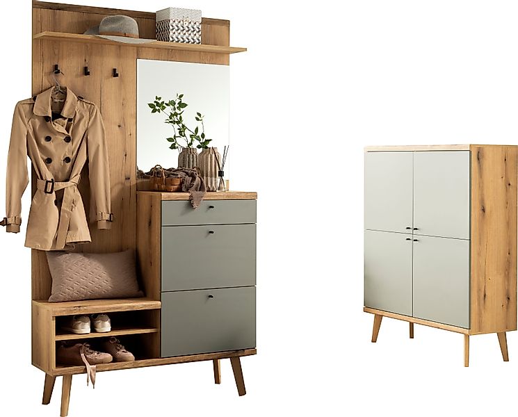 INOSIGN Garderoben-Set "Mavas, Garderobe mit Stauraum, Garderobenschrank im günstig online kaufen