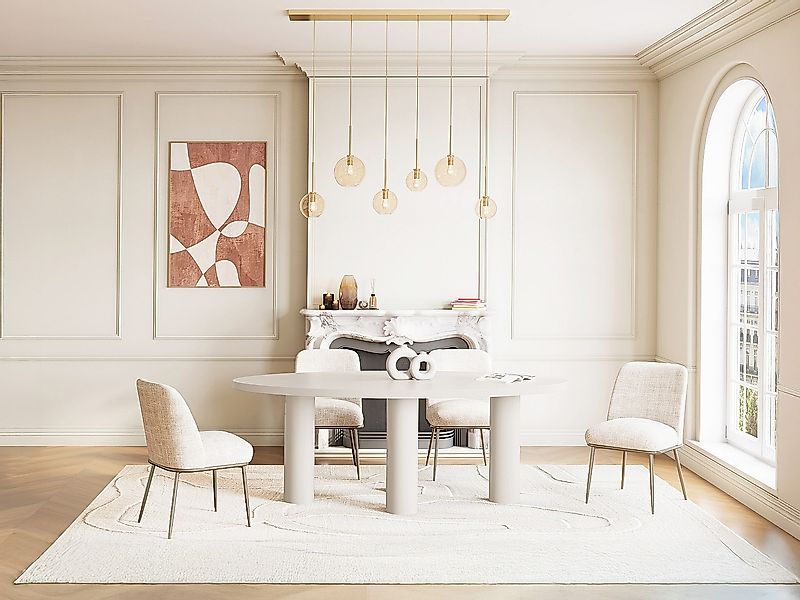 Esstisch 8 Personen - MDF - Beige - FALYN günstig online kaufen