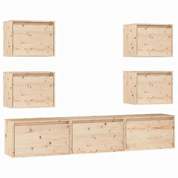 furnicato TV-Schrank TV-Schränke 7 Stk. Massivholz Kiefer (1-St) günstig online kaufen