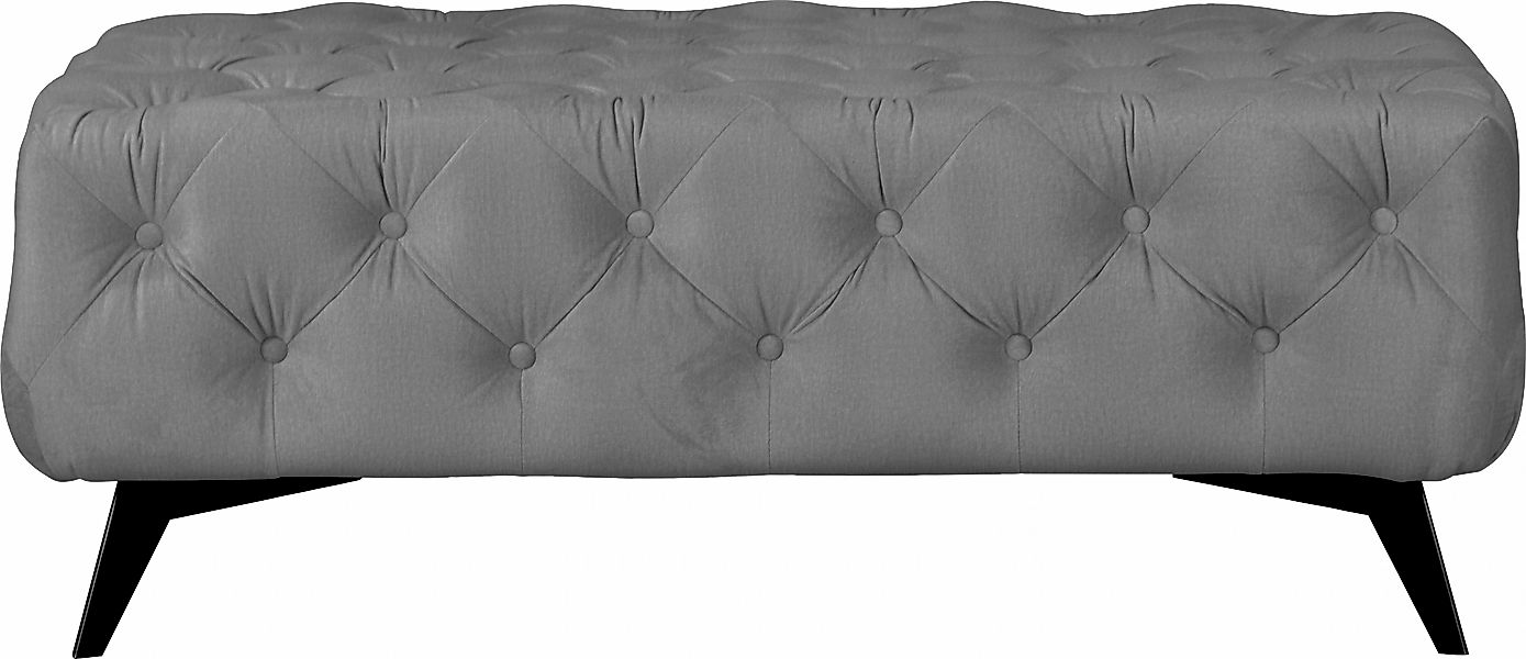 Leonique Polsterhocker "Amaury", Chesterfield-Optik, Breite 120cm, Fußfarbe günstig online kaufen
