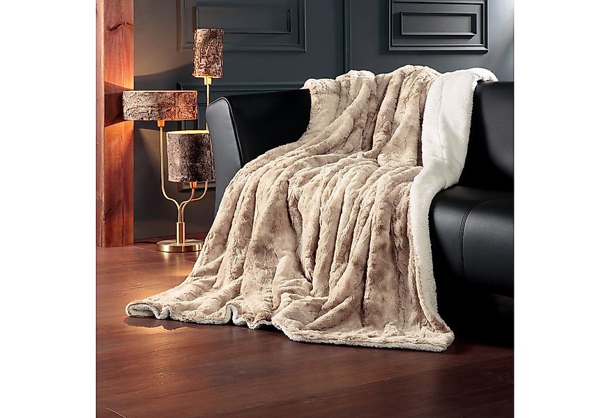 Wohndecke Luxus Kingston XXL, Delindo Lifestyle, XXL Kuscheldecke fürs Sofa günstig online kaufen