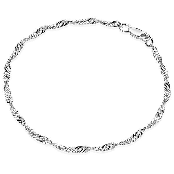 Materia Armkette Damen Singapurkette Hochglanz SA-84, 925 Sterling Silber günstig online kaufen