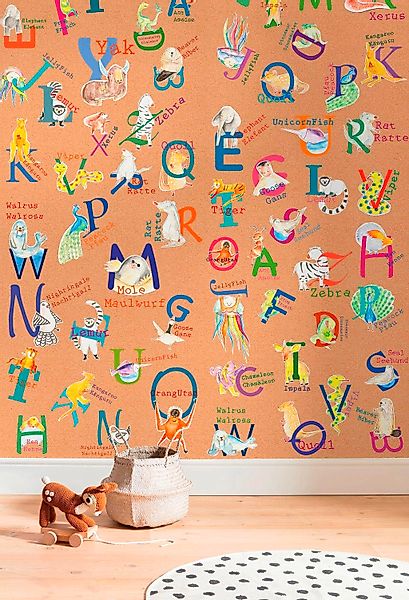 Sanders & Sanders Fototapete Tiere Alphabetisch Multicolor 200 x 250 cm 611 günstig online kaufen