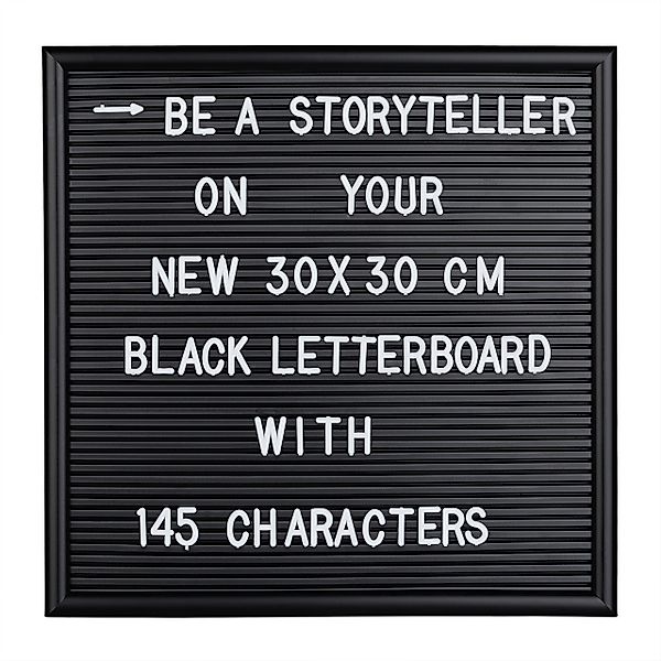 relaxdays Memoboard Letterboard 30 x 30 günstig online kaufen