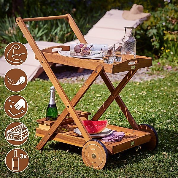 Casaria Beistellwagen Akazie, (1 St), mit günstig online kaufen