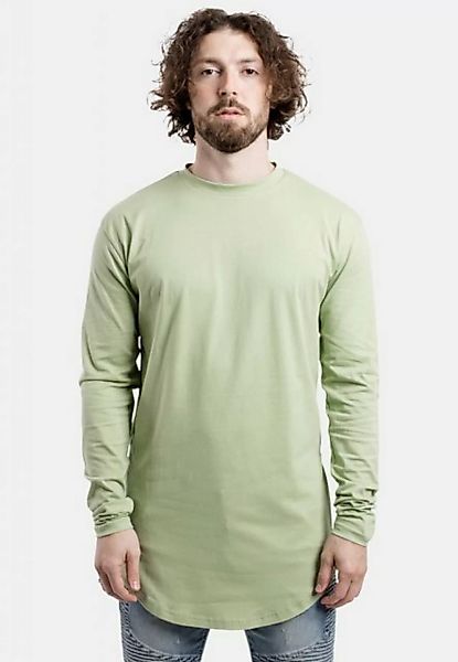 Blackskies T-Shirt Side Zip Langarm Longshirt T-Shirt Sage Green Medium günstig online kaufen