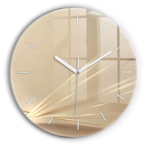 Tulup Wanduhr Glasuhr Abstraktes Licht Runde günstig online kaufen