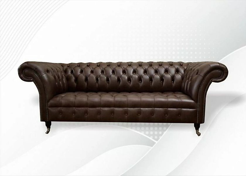 JVmoebel 3-Sitzer Chesterfield 3 Sitzer Leder Sofa Luxus Möbel 100% Leder S günstig online kaufen
