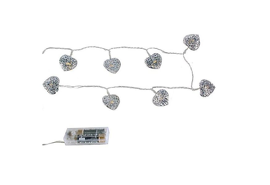 HIT Trading Lichterkette LED Lichterkette 8 Metall Herzen batteriebetrieben günstig online kaufen