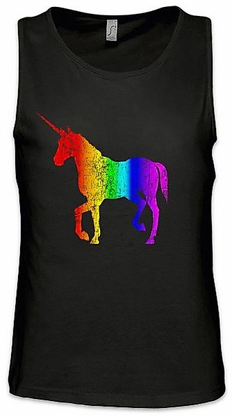 Urban Backwoods Tanktop Unicorn I Ärmelloses T-Shirt Einhorn Rainbow Colors günstig online kaufen