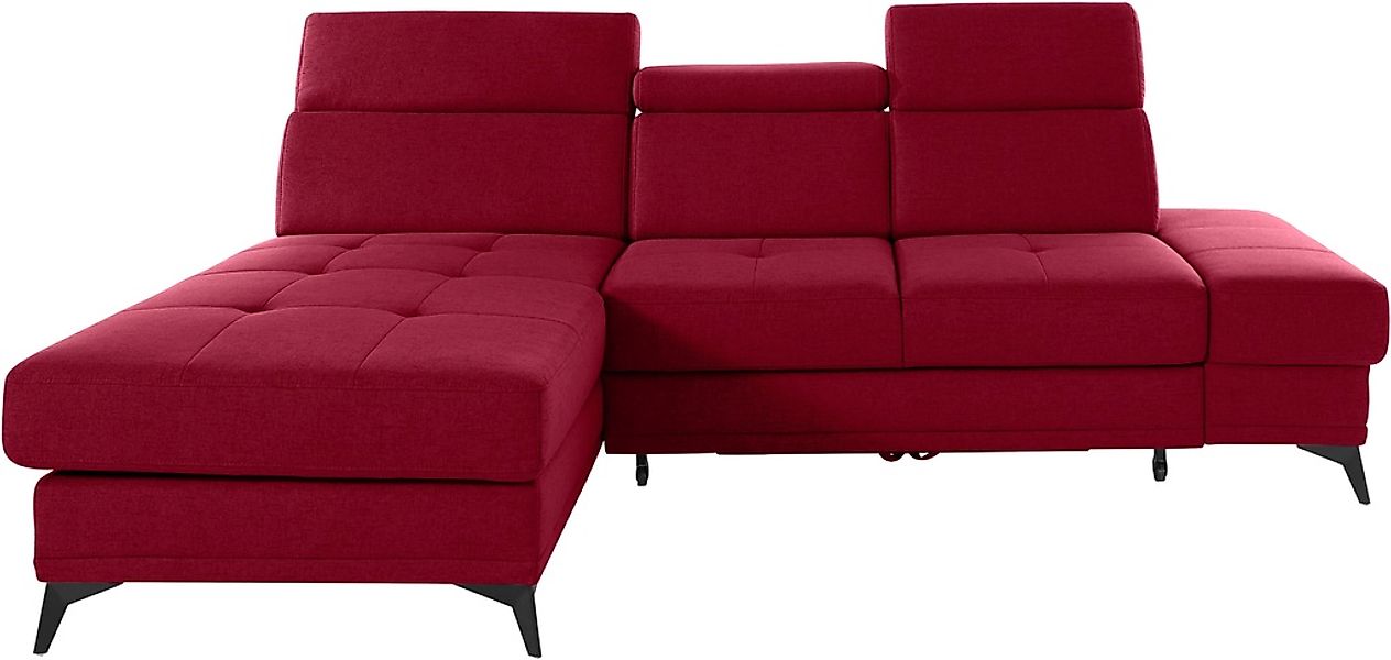 Home affaire Ecksofa "Cardiz L-Form" inkl.Kopfteilverstellung und Federkern günstig online kaufen