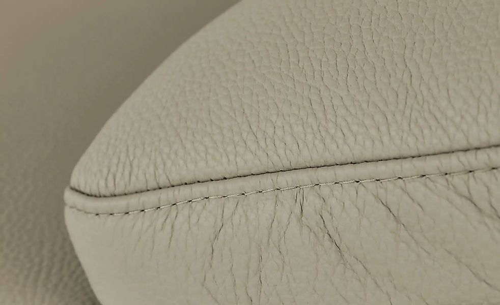 Max Schelling Ledersofa mit Kufengestell Maximum ¦ grau ¦ Maße (cm): B: 204 günstig online kaufen