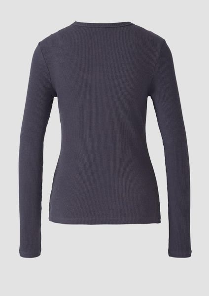 QS Langarmshirt T-Shirt Geripptes Longsleeve im günstig online kaufen