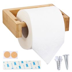 HENNEZ Toilettenpapierhalter Bambus - ohne Bohren günstig online kaufen