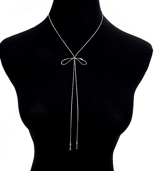 Ella Jonte Kette mit Anhänger, silber Schleife Trend Lariat Kette verstellb günstig online kaufen