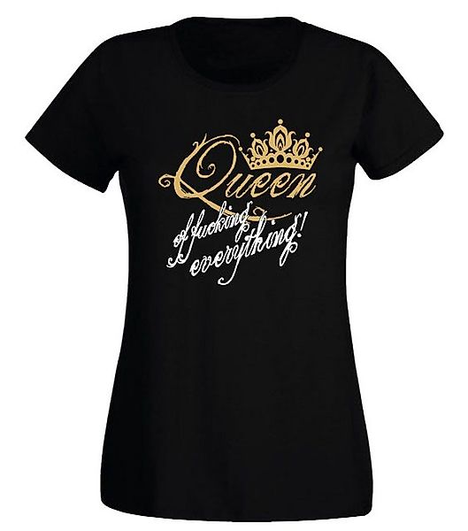 G-graphics T-Shirt Damen T-Shirt - Queen of fucking everything! Slim-fit-Sh günstig online kaufen