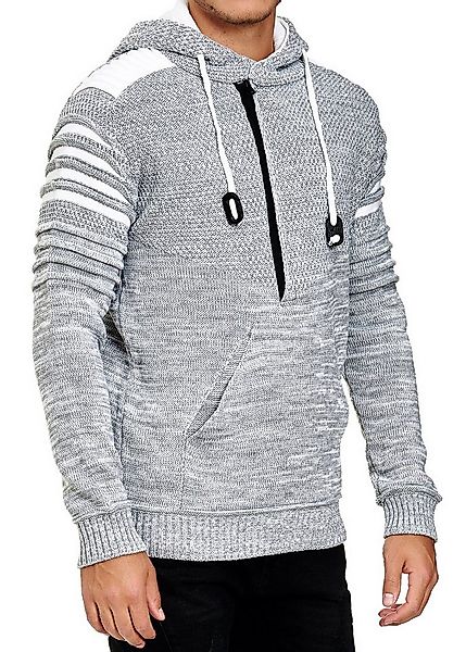 R-NEAL Kapuzenpullover Kapuzen-Pullover Hoodie mit 1/2 Zipper Strick Pullov günstig online kaufen