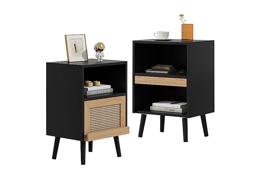 UEV Nachttisch Rattan, Beistellschrank mit Beine, Sofatisch (40 x 30 x 60cm günstig online kaufen