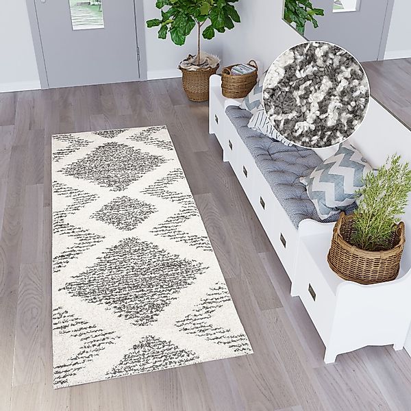 Tapiso Hochflor-Läufer DELHI, rechteckig, Höhe: 30 günstig online kaufen