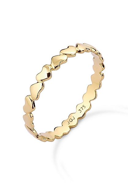 Elli Premium Fingerring Herzen Liebe 375 Gelbgold günstig online kaufen
