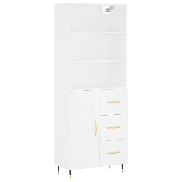 vidaXL Highboard Weiß 69,5x34x180 cm Holzwerkstoff 3189997 günstig online kaufen