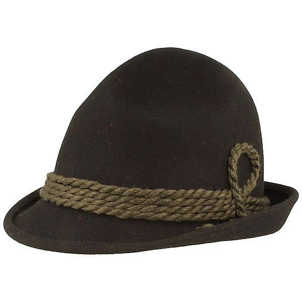 Breiter Trachtenhut Schmaler Spitzkopf mit Wollkordel günstig online kaufen