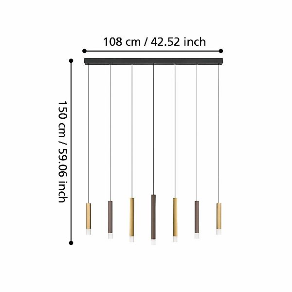 EGLO Stars Of Light LED-Hängeleuchte Estanterios, 7-fl. lang günstig online kaufen