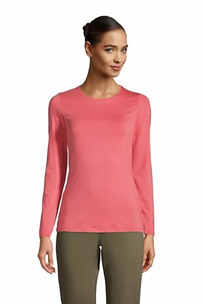 Shirt aus Baumwoll/Modalmix in Petite-Größe, Damen, Größe: L Petite, Rot, b günstig online kaufen