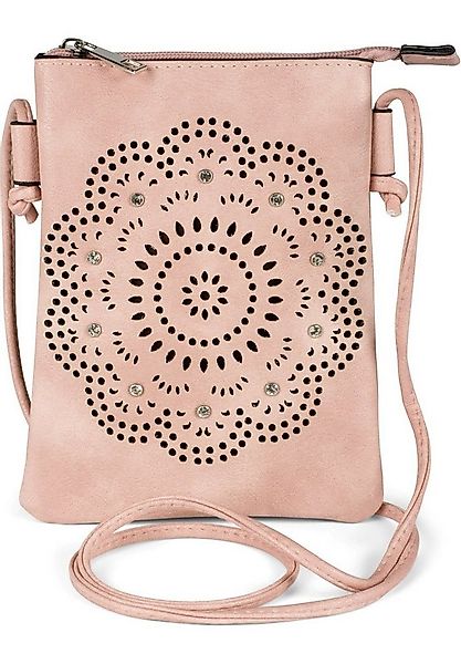 styleBREAKER Mini Bag Mini Umhängetasche Blumen Cutout und Strass (1-tlg) günstig online kaufen