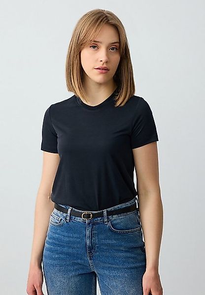 Jimmy Key T-Shirt Gebreid modal T-shirt met ronde hals en korte mouwen günstig online kaufen