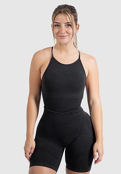 Smilodox Sport-BH Batik Acid Vera, Neckholder Crop Top mit Batik Waschung S günstig online kaufen