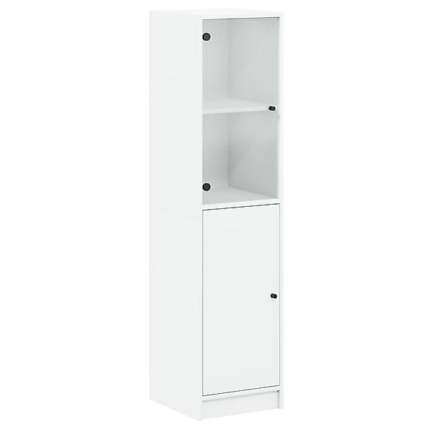 vidaXL Highboard mit Glastür Weiß 35x37x142 cm 836441 günstig online kaufen