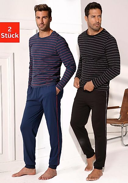 AUTHENTIC LE JOGGER Pyjama, (Packung, 4 tlg., 2 Stück), Schlafanzug in lang günstig online kaufen