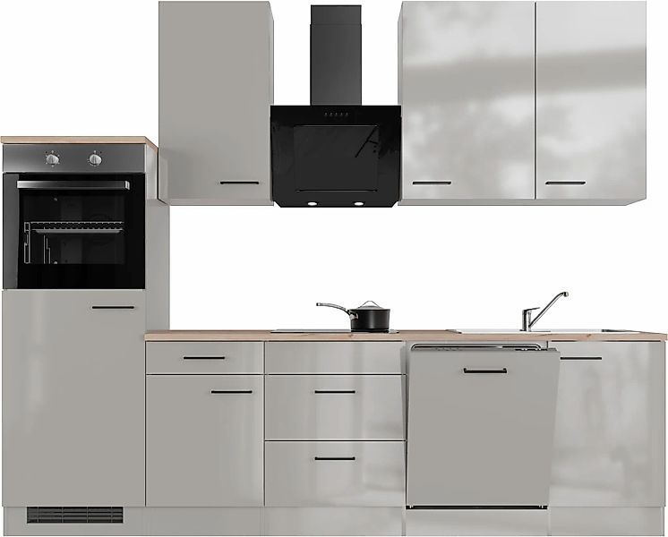 Flex-Well Küchenzeile "Lund" wahlweise mit E-Geräten, Breite 280 cm, glänze günstig online kaufen