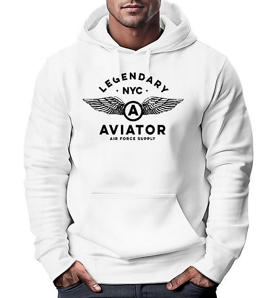 Neverless Hoodie Hoodie Herren Legendary NYC Aviator Air Force Luftwaffe Fl günstig online kaufen