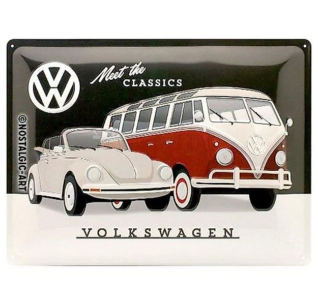 Nostalgic-Art Metallschild Blechschild 30 x 40 cm - Volkswagen - VW - Meet günstig online kaufen