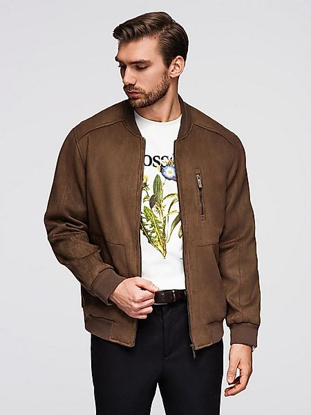 OMBRE Bomberjacke Bomberjacke aus Wildlederimitat günstig online kaufen