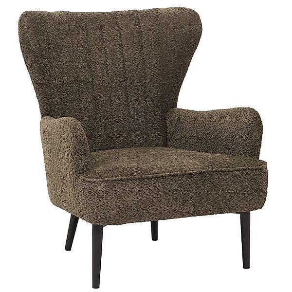 MCW Lounge-Sessel K37 Stoff Chenille 500g/m² Grün-Braun günstig online kaufen