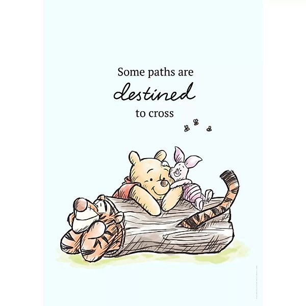 KOMAR Wandbild - Winnie Pooh Path - Größe: 50 x 70 cm mehrfarbig Gr. one si günstig online kaufen