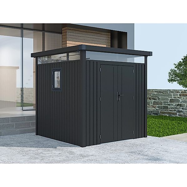 Starline Metall Gerätehaus Modell Style 4,45 m² Anthrazit günstig online kaufen