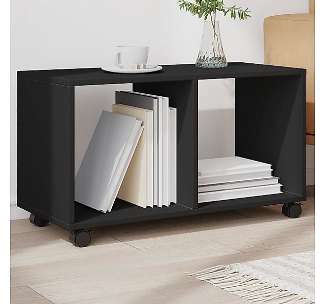 vidaXL Beistelltisch Rollschrank Schwarz 72x33x42,5 cm günstig online kaufen
