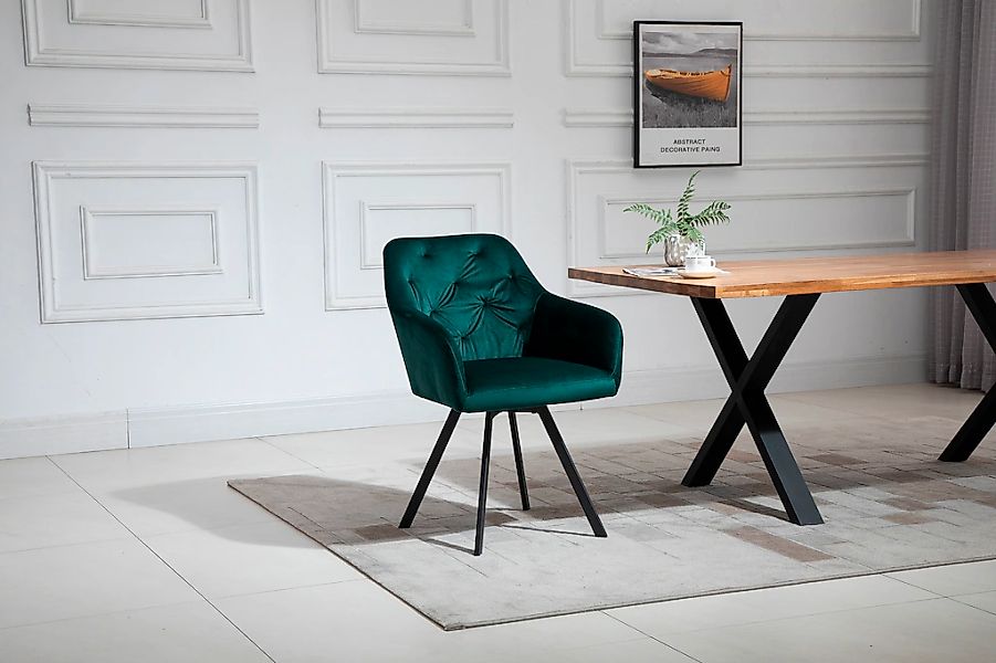 SalesFever Esszimmerstuhl "Toronto Stuhl - Stilvoller Armlehnstuhl mit Step günstig online kaufen