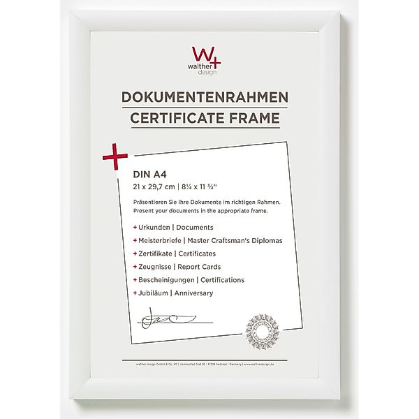 walther design Trendstyle Kunststoff Bilderrahmen  21x29,7 cm Weiss günstig online kaufen