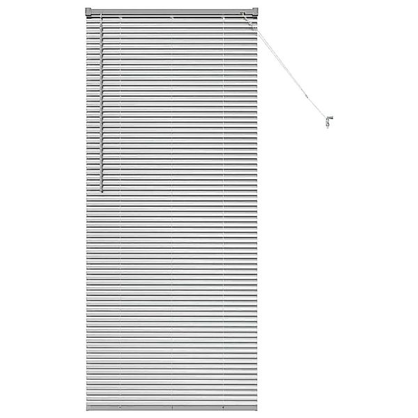 vidaXL Fensterjalousie mit Vorhängen Silber Aluminium 42005916 günstig online kaufen