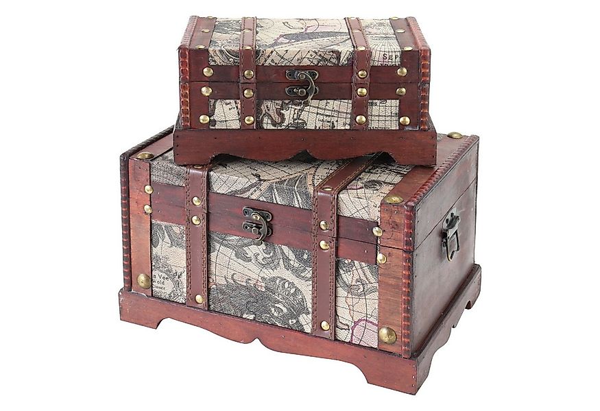 HMF Schatzkiste Handgefertigte Schatztruhe (2er Set, versch. Größen), dekor günstig online kaufen