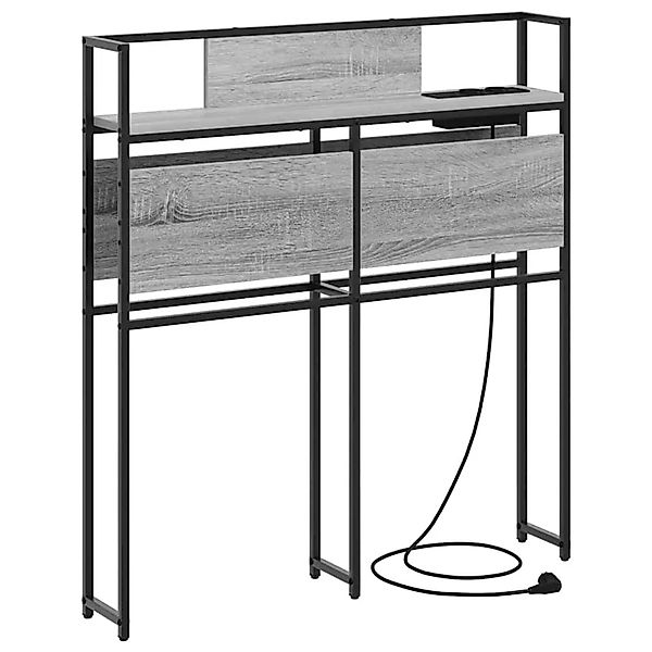 vidaXL Stauraum-Kopfteil mit Regal Grau Sonoma 75 cm Holzwerkstoff 859613 günstig online kaufen